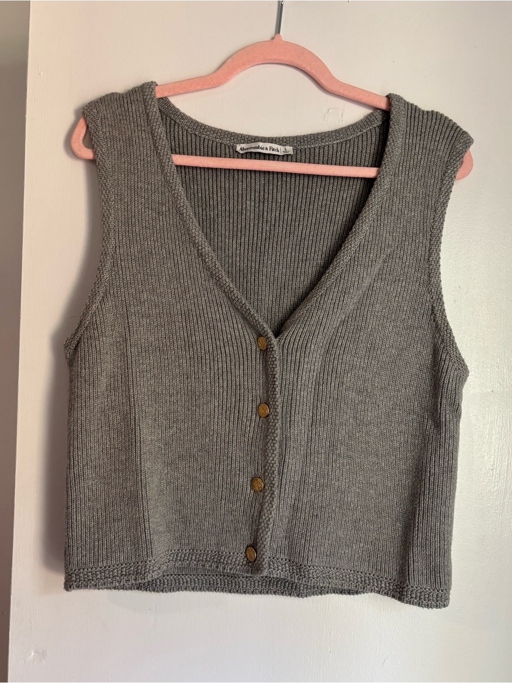 Abercrombie Cropped Sweater Vest | L